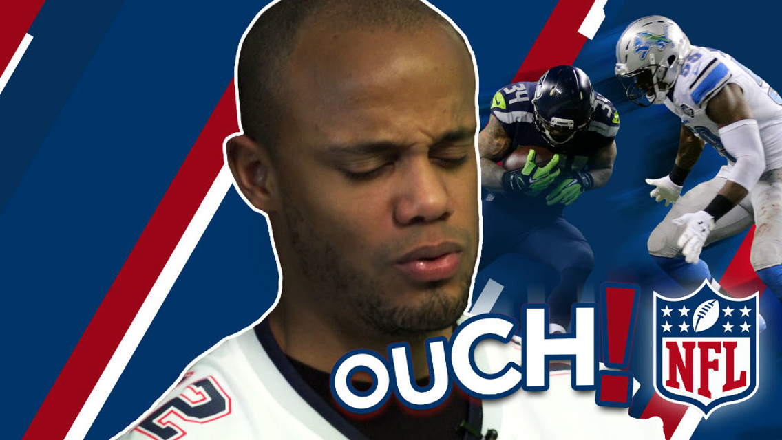 BOOM: Vincent Kompany was impressed with the hard-hitting NFL tackles.