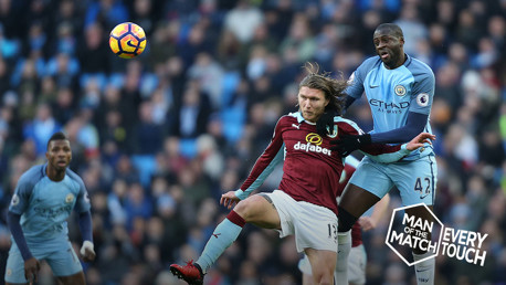 Every Touch: Yaya Toure v Burnley