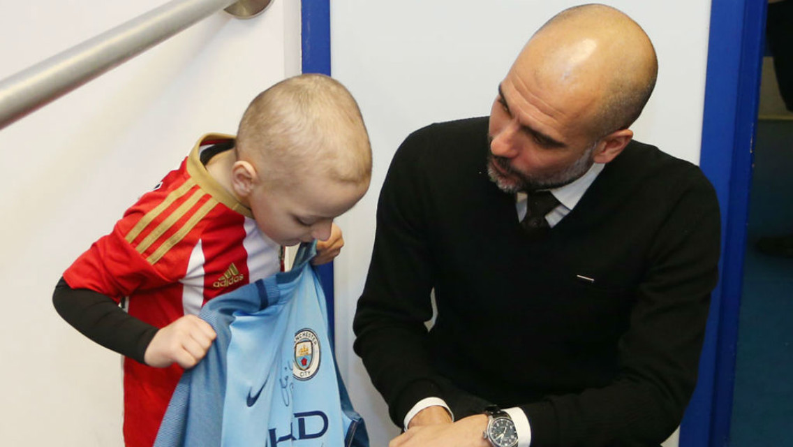 Bradley Lowery and Pep Guardiola