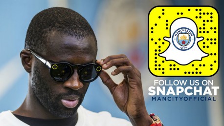BEHIND THE SCENES: Yaya Toure donned the Snapchat Spectacles to give fans his view of the Etihad Campus.