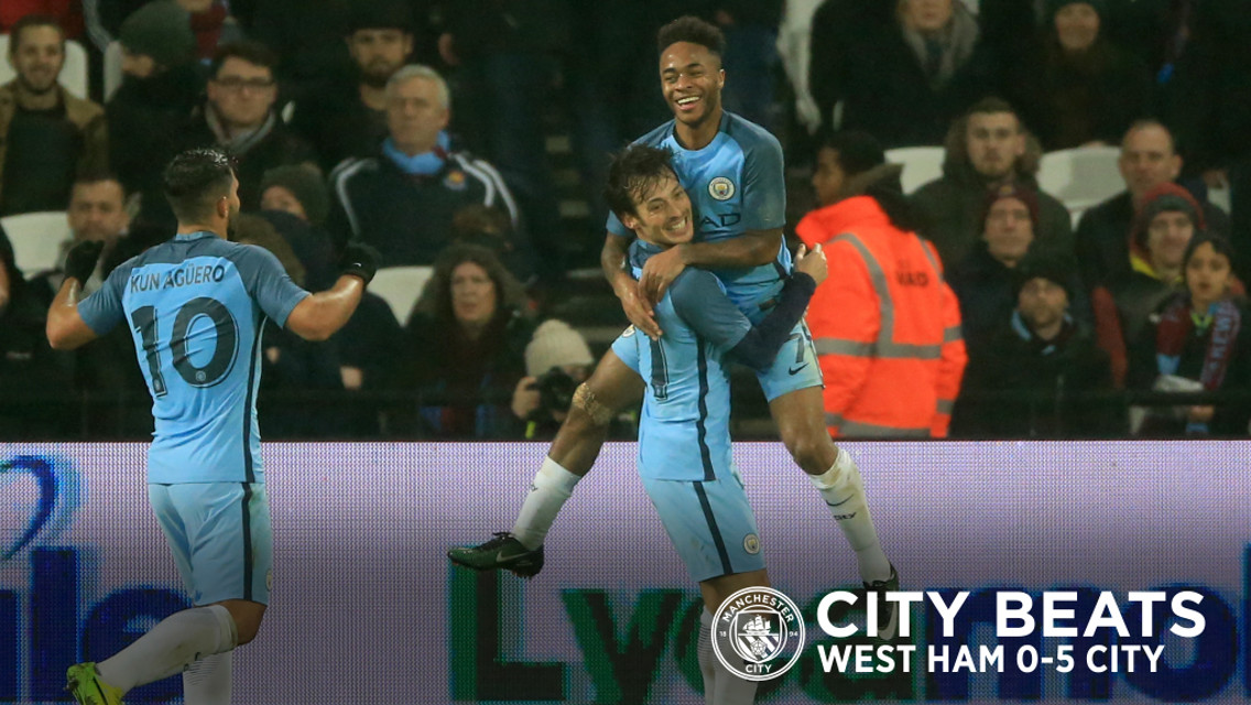 FIVE-STAR CITY: The Blues produced a scintillating display to demolish West Ham