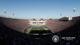 THE COLISEUM: Pep Guardiola's side will face Real Madrid in LA in the second game of the US tour.