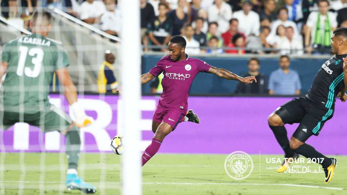 ACTION STATIONS: City will be looking to carry on against Spurs where they left off against Real Madrid