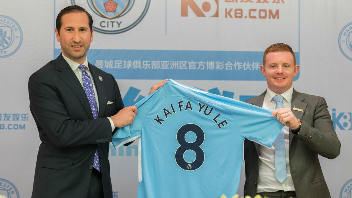 DONE DEAL: Kai-Fa Yule K8.com are now Manchester City’s Official Betting Partner in Asia. 