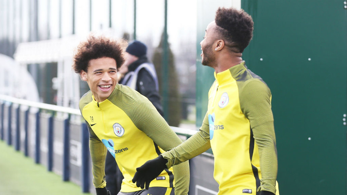 FRIENDLY FACES: Leroy Sane and Raheem Sterling will face off as Germany play England
