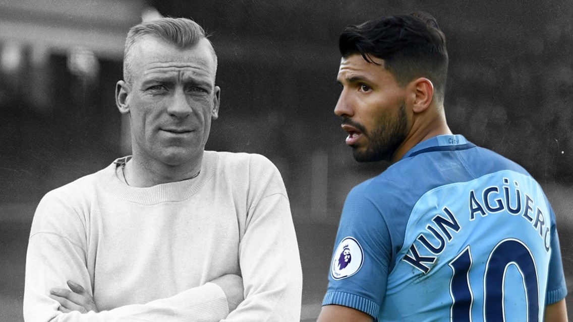 GOALDEN DUO: Eric Brook and Sergio Aguero 