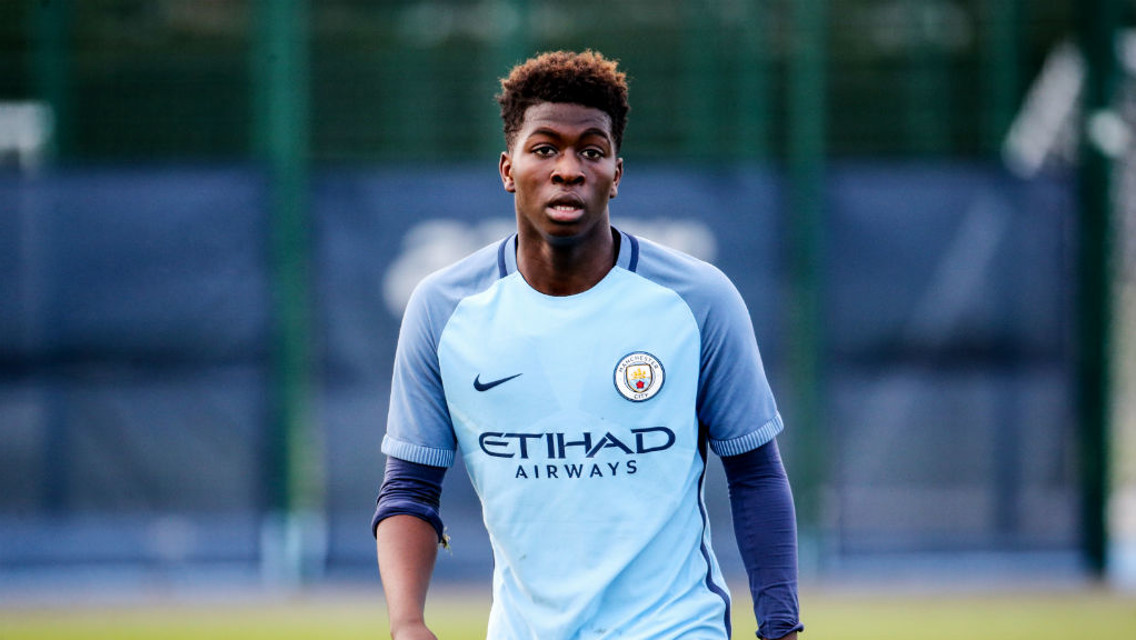 RICHARDS: City's U16s midfielder put on a stellar display for Lee Carsley's U18s side against Reading