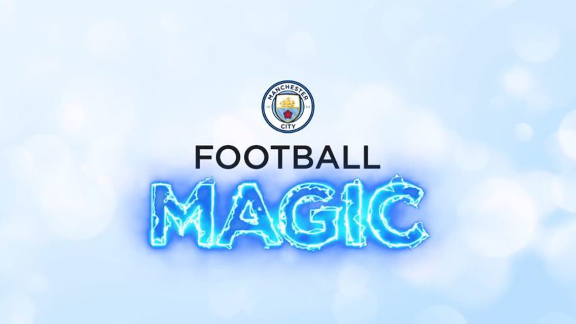 FOOTBALL MAGIC: Ilkay Gundogan and Eliaquim Mangala are tricked out by our City magician