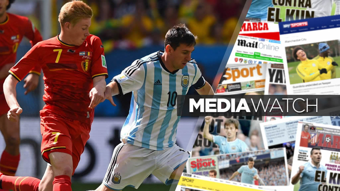 STAR QUALITY: Kevin De Bruyne and Lionel Messi