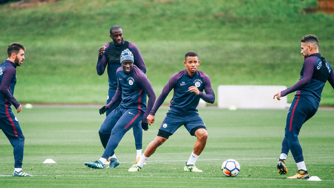 BRING IT ON: The City players are preparing for the visit of Liverpool on Saturday 
