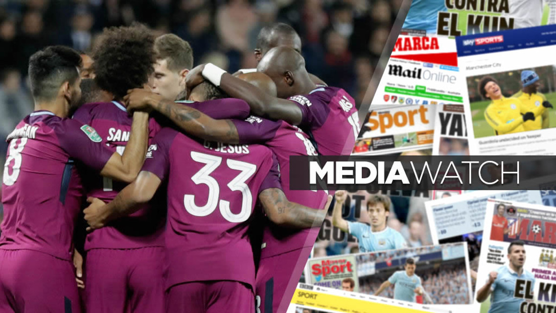 TEAM EFFORT: Manchester City celebrate against West Brom