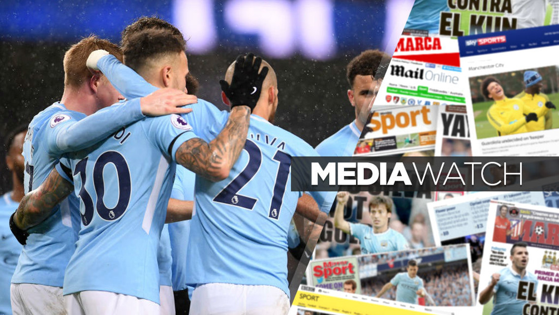 HEADLINES: There's plenty of praise for Manchester City after the 3-1 win over Everton.