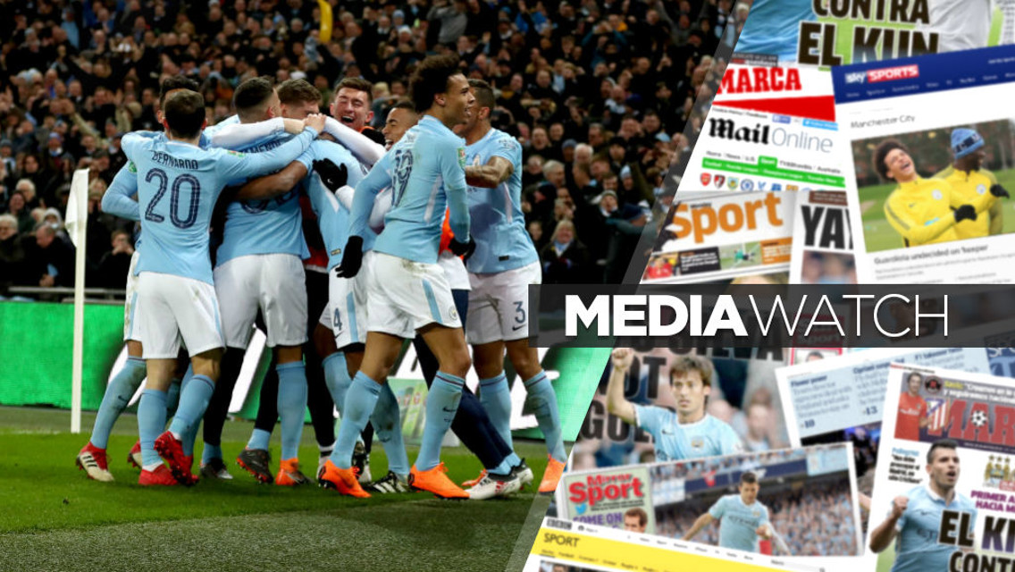 REACTION: City have received plenty of plaudits for the Carabao Cup win.