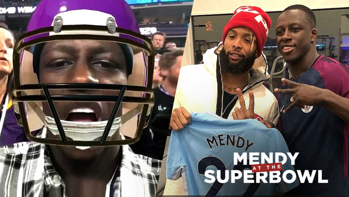STATESIDE SMASH: Benjamin Mendy proved a big hit on his whirlwind trip to the USA for the Super Bowl