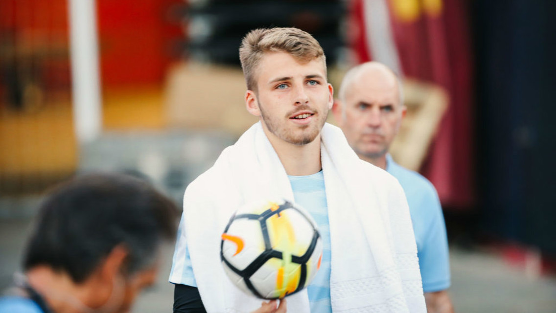 SAFE HANDS: Daniel Grimshaw during the 2017 pre-season tour.