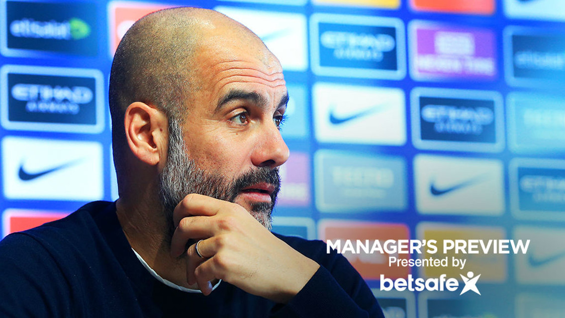 TEAM NEWS: Pep Guardiola speaks to journalists prior to Saturday's trip to Burnley.