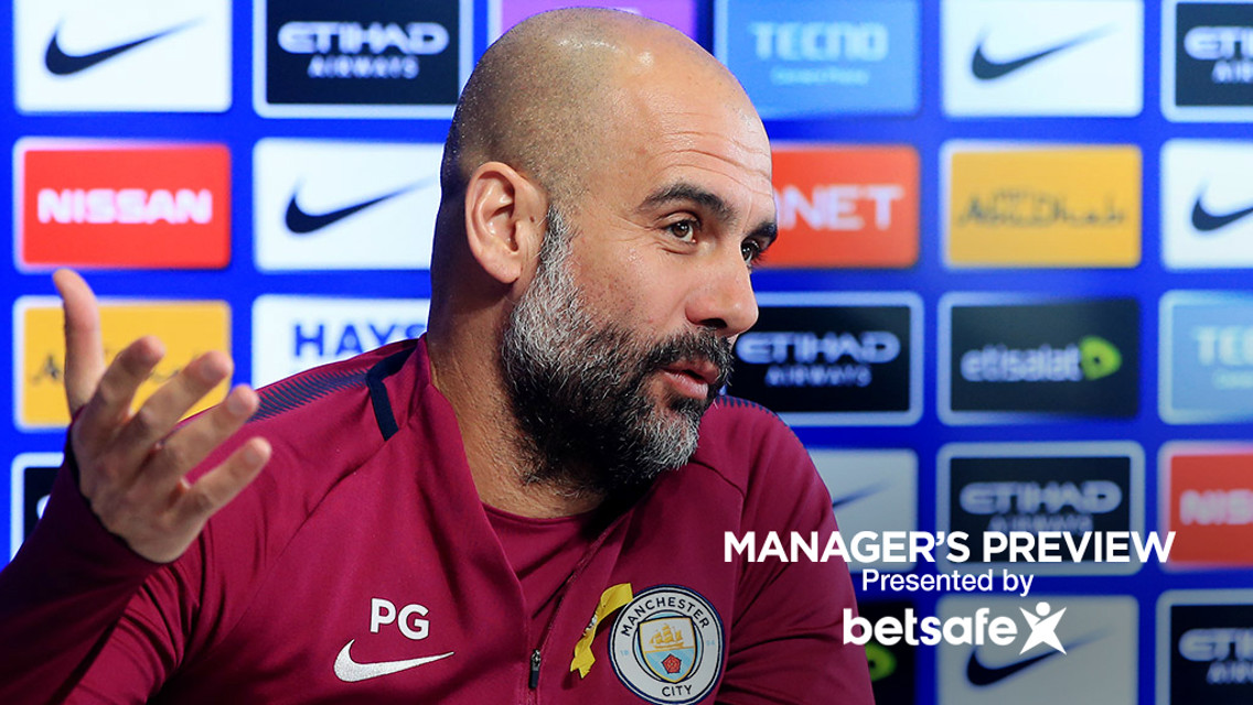 PRESS CONFERENCE: Pep Guardiola addresses the media ahead of the game...