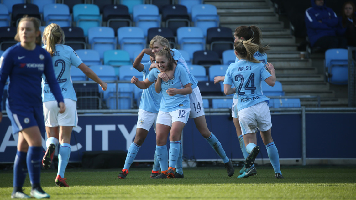 COMEBACK: City celebrate as Georgia Stanway takes us level.