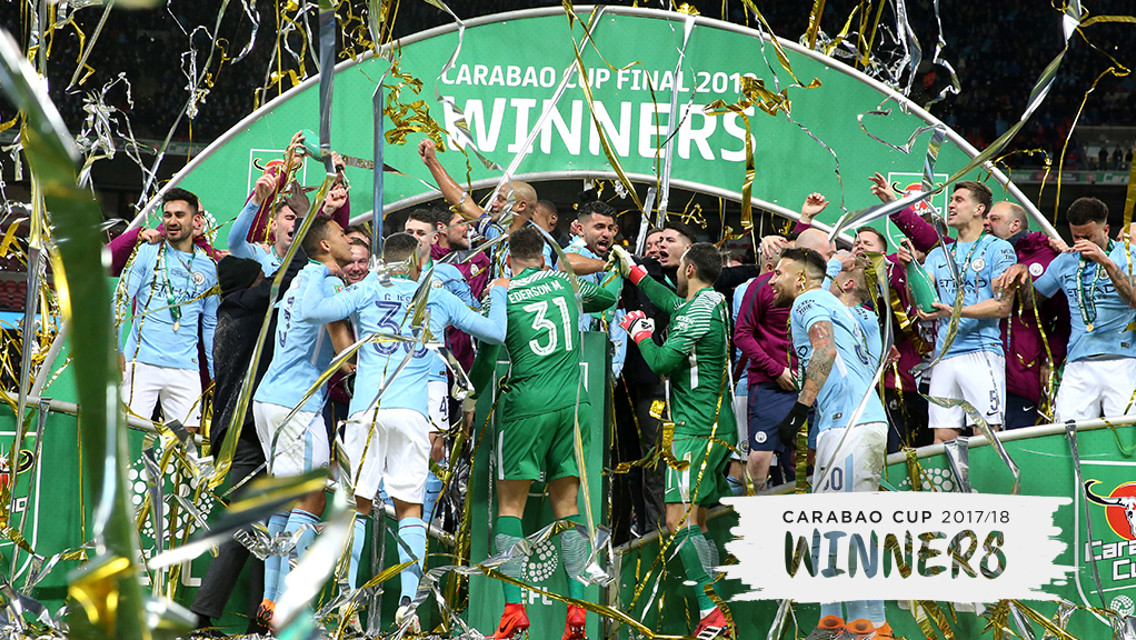 WINNERS: City lift the trophy