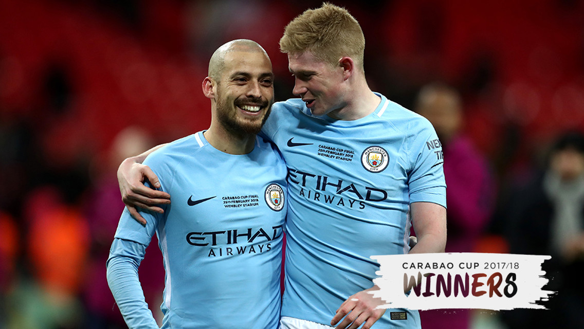 WHAT A DUO: City's midfield maestros celebrate at full-time