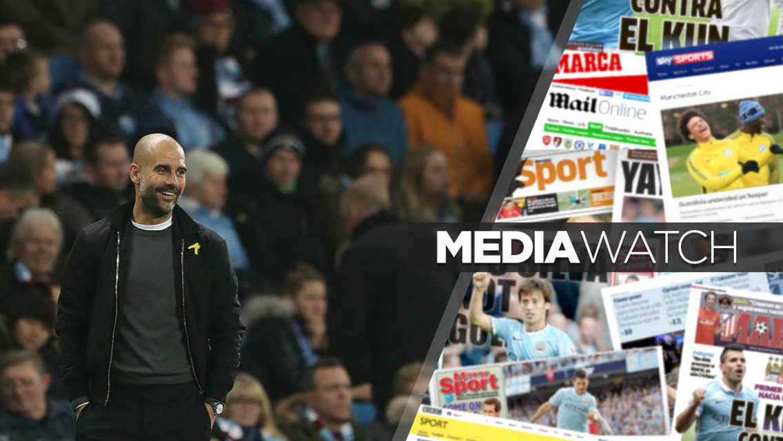 GAFFERS: Roberto Mancini has praised Pep Guardiola's City side.