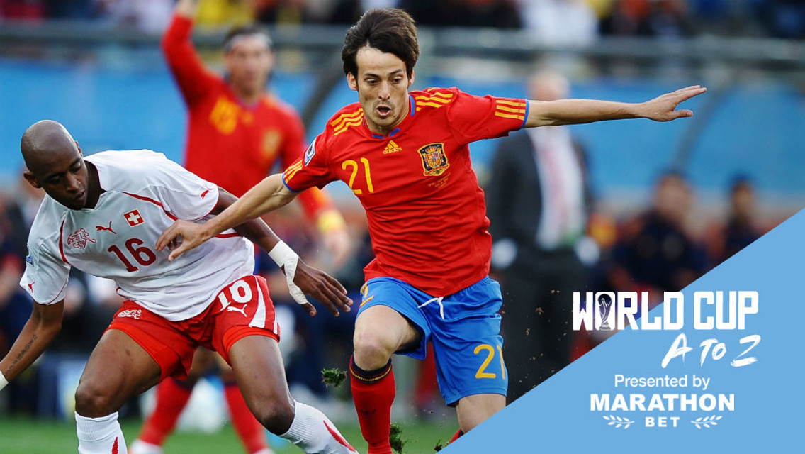 SOLID SILVA: David Silva in the thick of the action during Spain's triumphant 2010 World Cup campaign