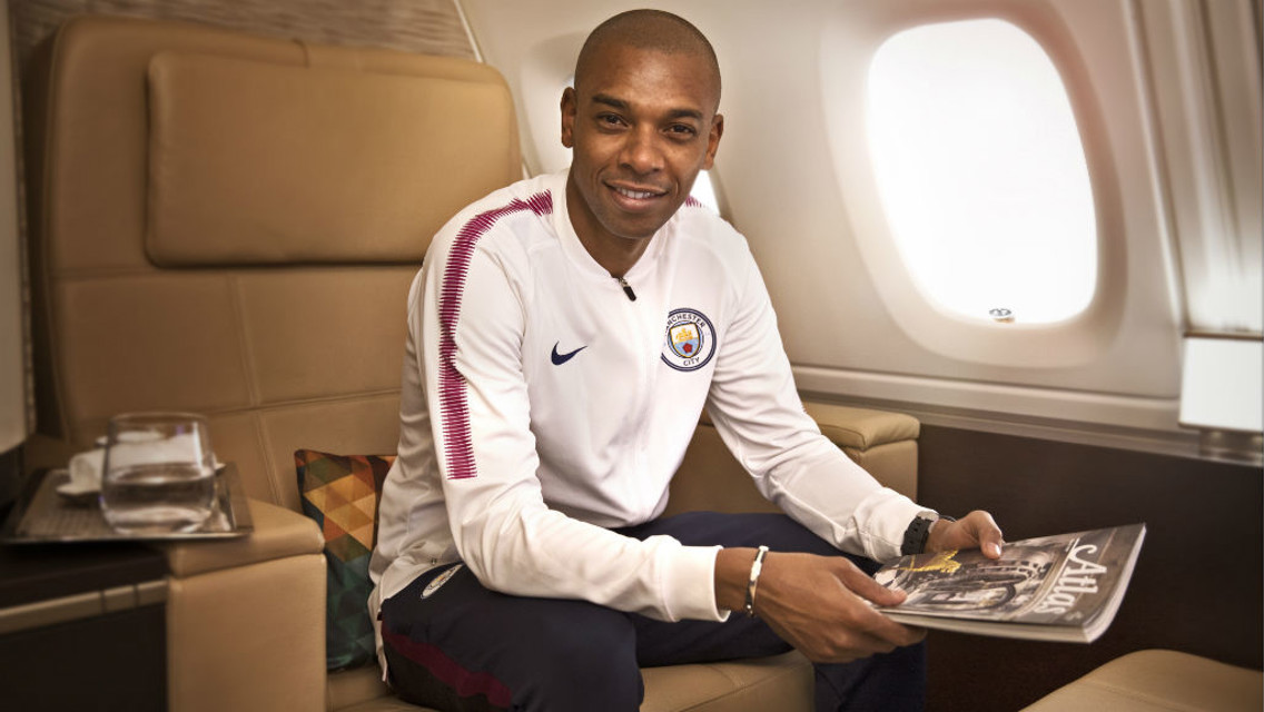 HIGH FLYER: Fernandinho is just one of the City Football Group's players to have felt the benefit of the Flying Fit initiative