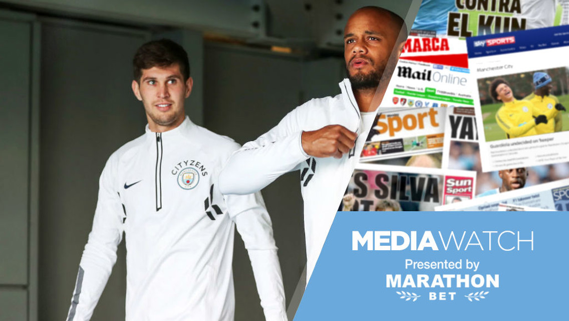 MEDIA WATCH: Stones and Kompany earlier this season 