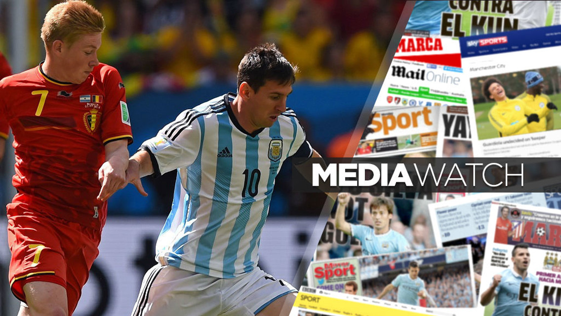 Messi: De Bruyne and Silva can light up World Cup