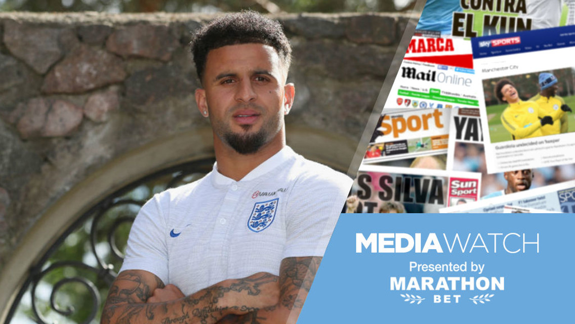 WORLD CUP PEP TALK: England and City defender Kyle Walker was boosted by a phone call from Pep Guardiola