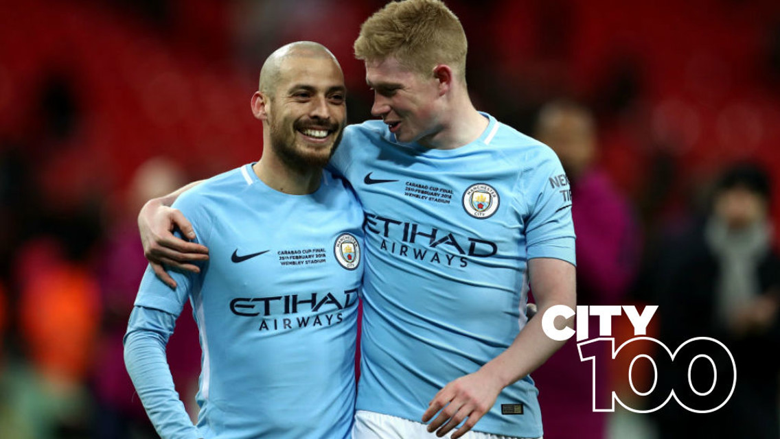 SIGNED AND SEALED: David Silva and Kevin De Bruyne were amongst those to sign new Manchester City contracts in the 2017/18 season