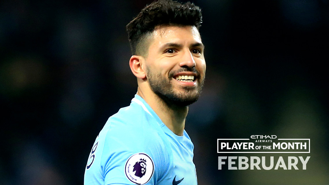 WINNER: Aguero was handed the Etihad Player of the Month award during the recent trip to Abu Dhabi 