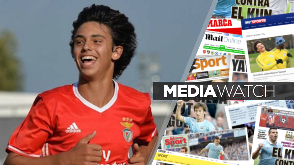 TARGET?: It's claimed City are set to battle Arsenal for Benfica youngster Joao Felix.