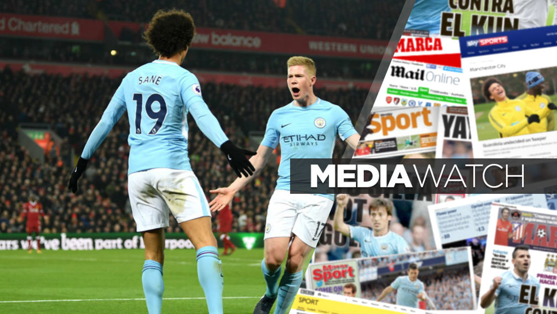 ON SONG: Kevin De Bruyne has praised Leroy Sane.