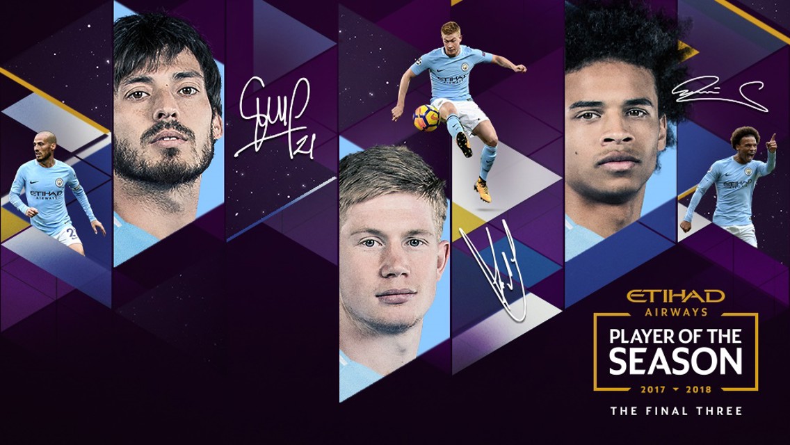 Etihad Player of the Season:  Final three revealed