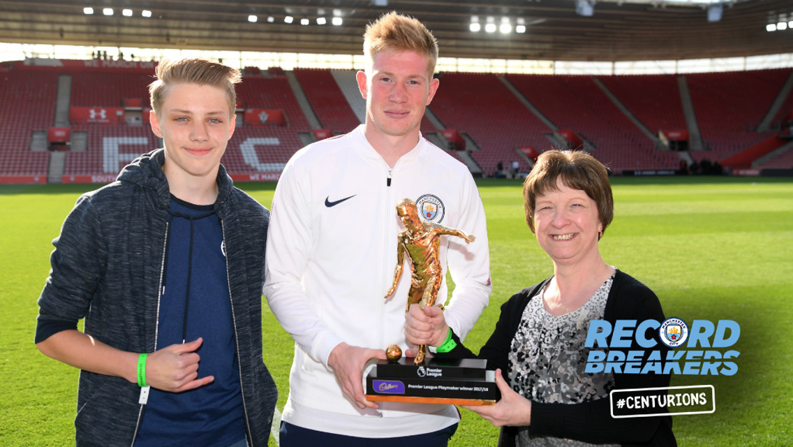 ASSIST KING: Kevin De Bruyne clinched the Premier League Playmaker of the Year Award