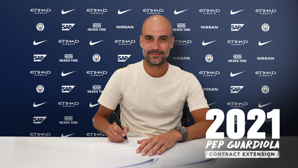 2021: Guardiola has signed a new City deal