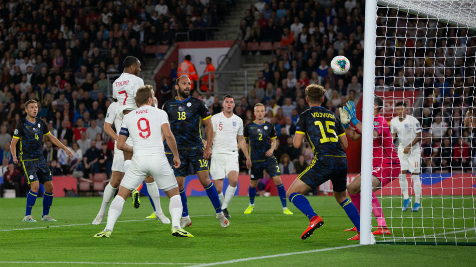 STERLING FORM: Raheem was at it again for England at St. Mary's this evening 