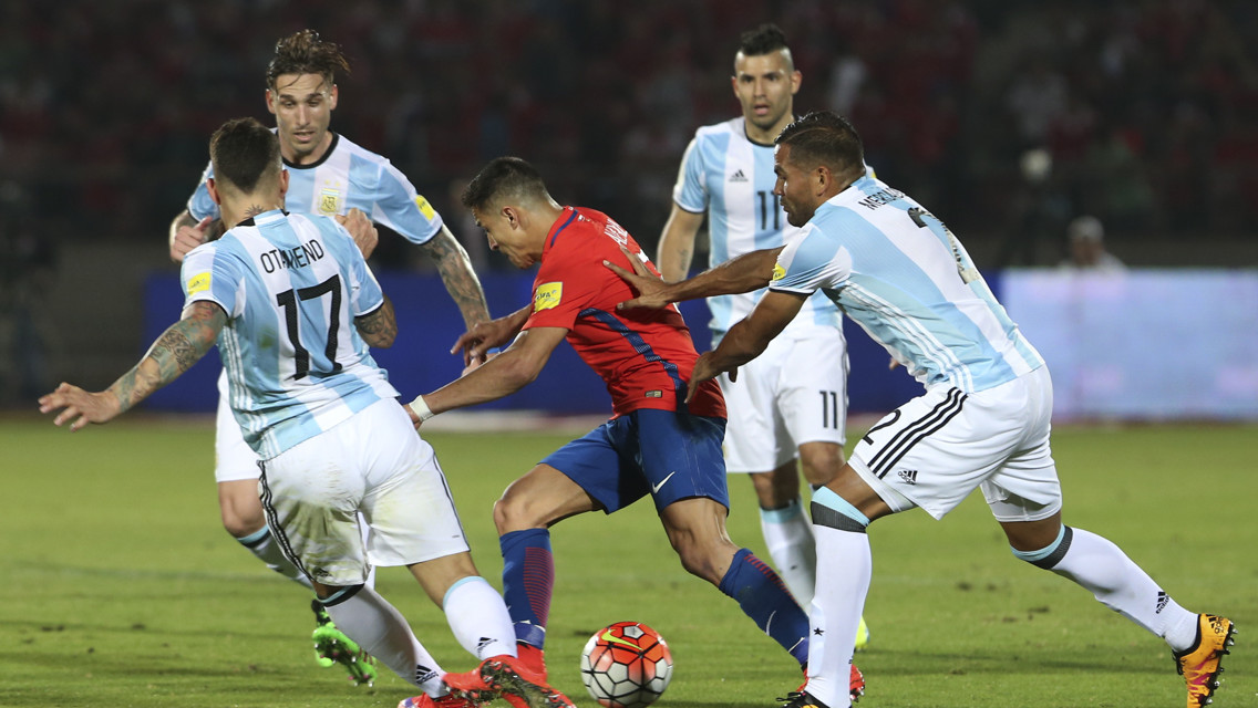 OTAMENDI: Nicolas made his comeback from injury during Argentina's World Cup qualifier against Chile.