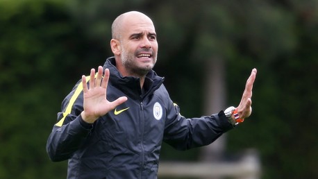 Pep’s first training session