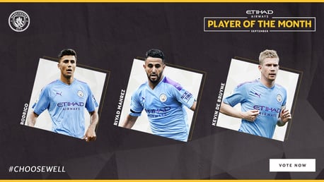 Trio up for September Etihad Player of the Month 