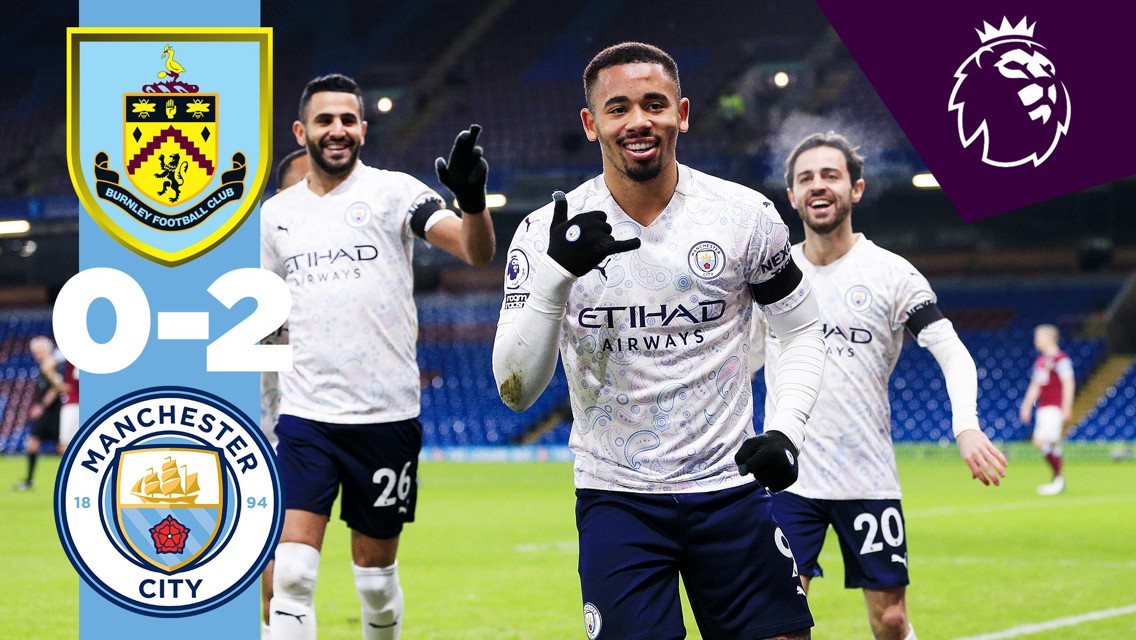 Burnley 0-2 City: Brief highlights