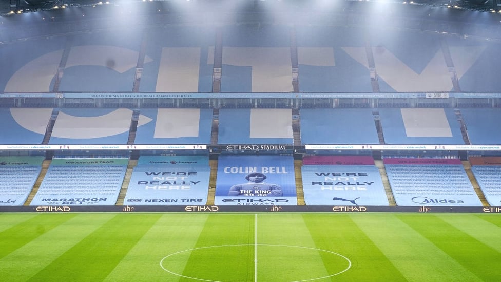 HOME : The Etihad looks as beautiful as always under the floodlights ahead of the visit of the Seagulls.