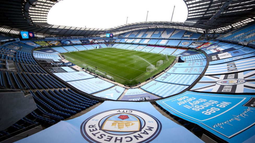 BACK HOME: But there was a different look to the Etihad as we returned to action behind closed doors