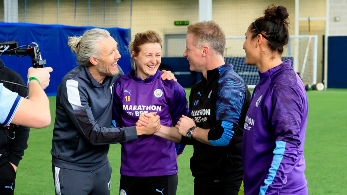 FUN AND GAMES: Smiles all round!