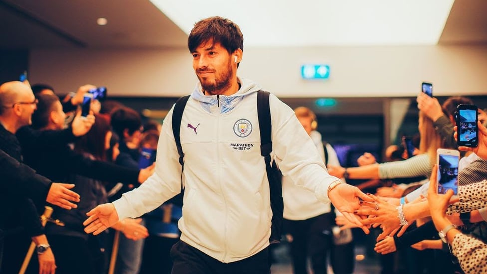 CALL OF DUTY: David greets some City fans prior to action