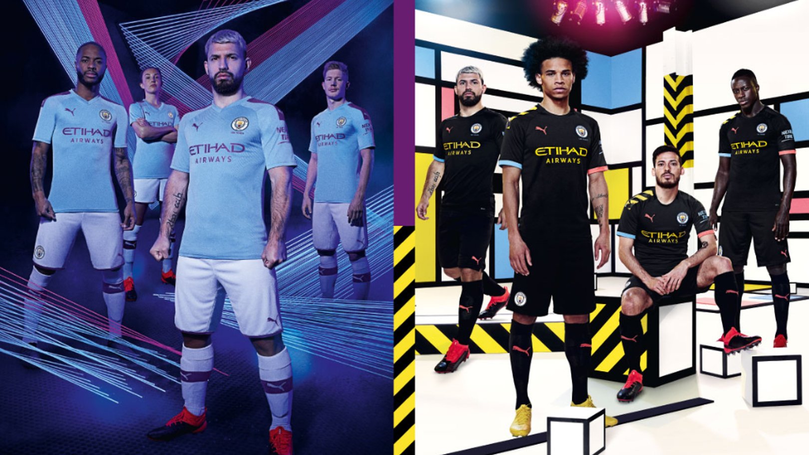Manchester City and PUMA today revealed their 2019/20 Home and Away kits, the first designs of their partnership, which pay tribute to Manchester’s industrial and cultural heritage. 