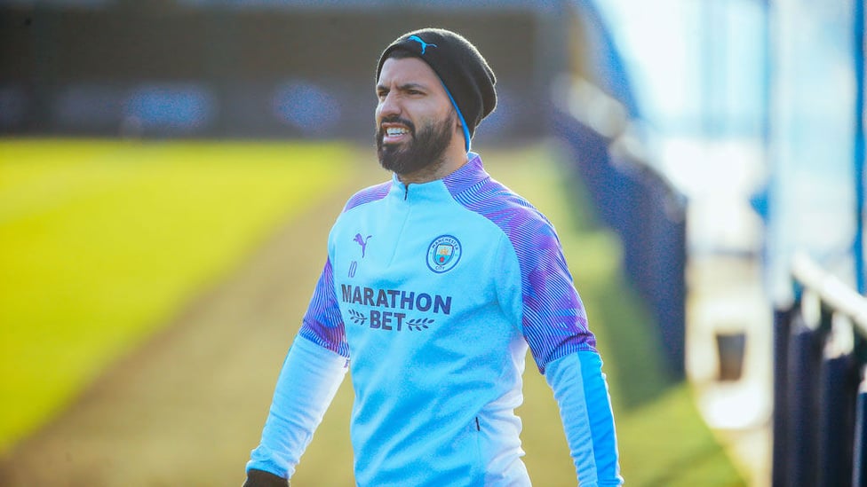 HE'S BACK : Sergio Aguero returned to training with the squad.