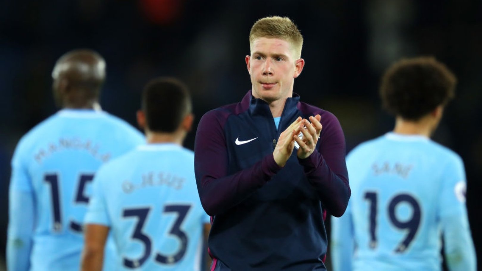 KEV IN FORM: Man-of-the-match Kevin De Bruyne's strike seals a club-record 16th successive win in all competitions.