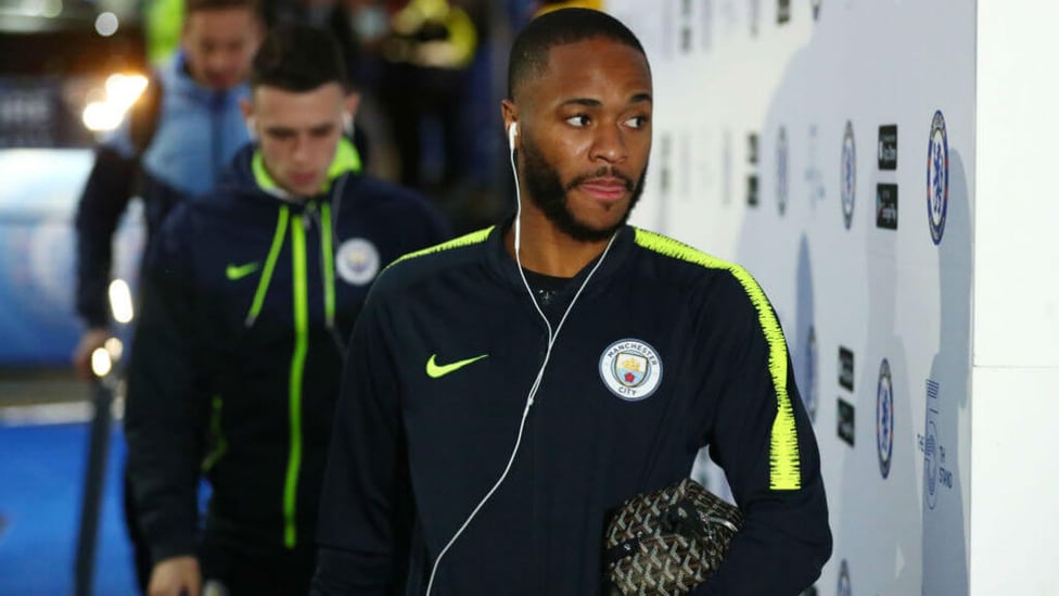 IN THE ZONE : Raheem looked focused ahead of kick-off